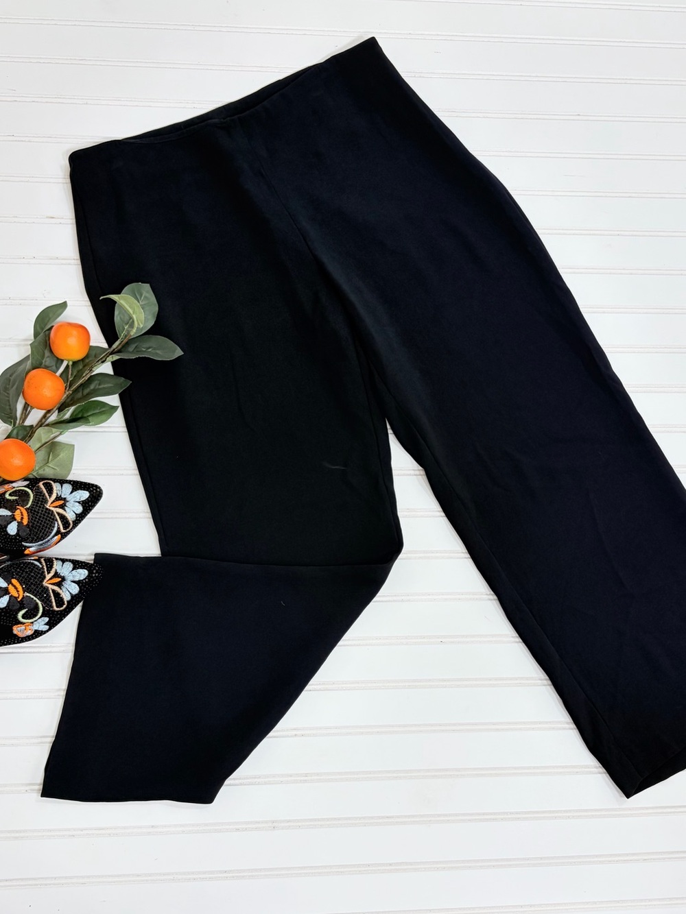 EILEEN FISHER Side Zipper Wide Leg Pants